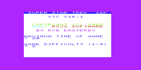 Game cover: Super Star Trek