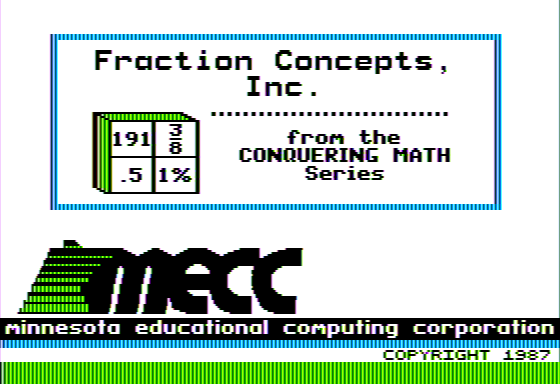Game cover: Fractions Concepts, Inc.