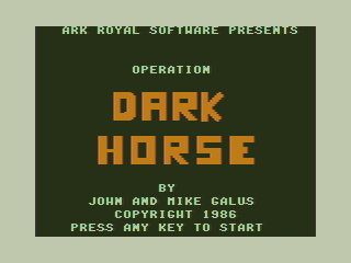 Game cover: Operation Dark Horse