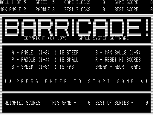 Game cover: Barricade!