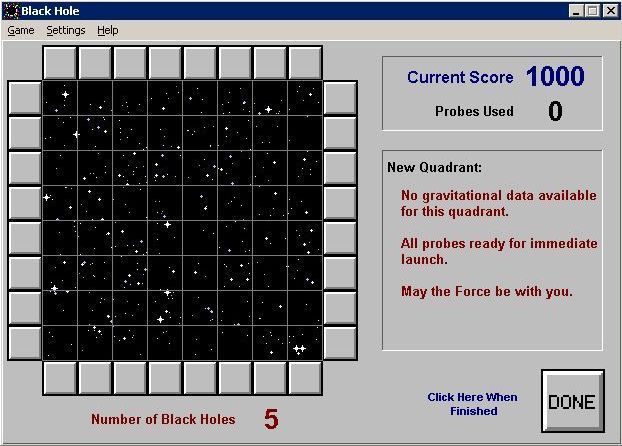 Game cover: Black Hole