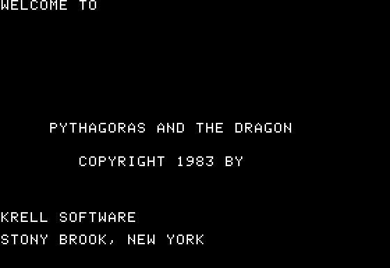 Game cover: Pythagoras and the Dragon