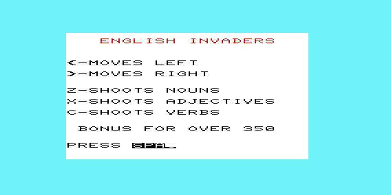 Game cover: English Invaders