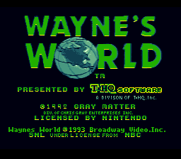 Game cover: Wayne's World