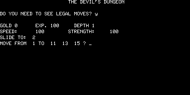 Game cover: Devil's Dungeon
