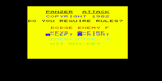 Game cover: Panzer Attack