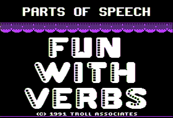 Game cover: Parts of Speech: Fun with Verbs