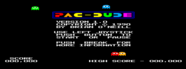 Game cover: Pac-Dude