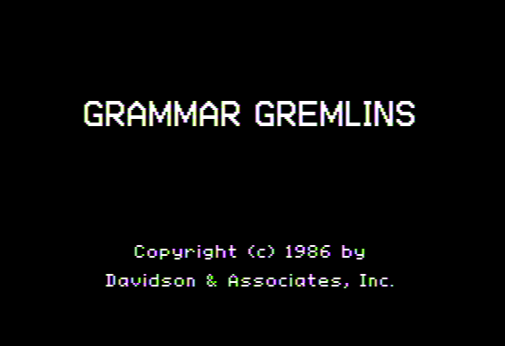 Game cover: Grammar Gremlins