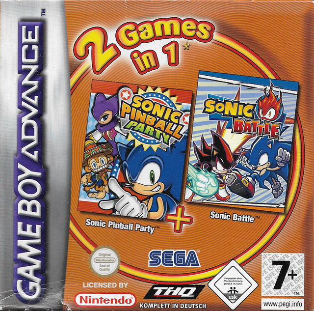 Game cover: 2 Games in 1: Sonic Pinball Party + Sonic Battle