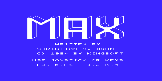 Game cover: Max