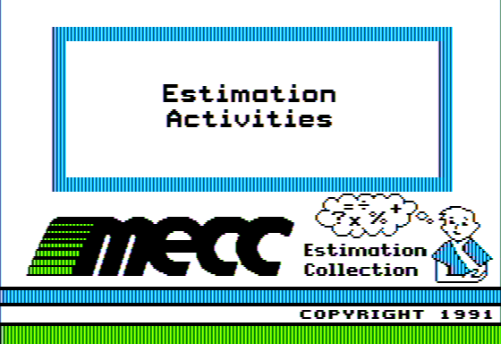 Game cover: Estimation Activities