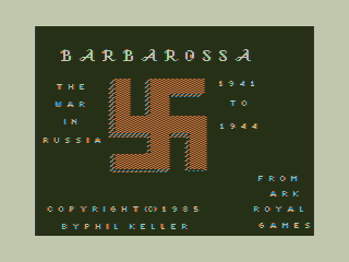 Game cover: Barbarossa: The War in Russia 1941-1945