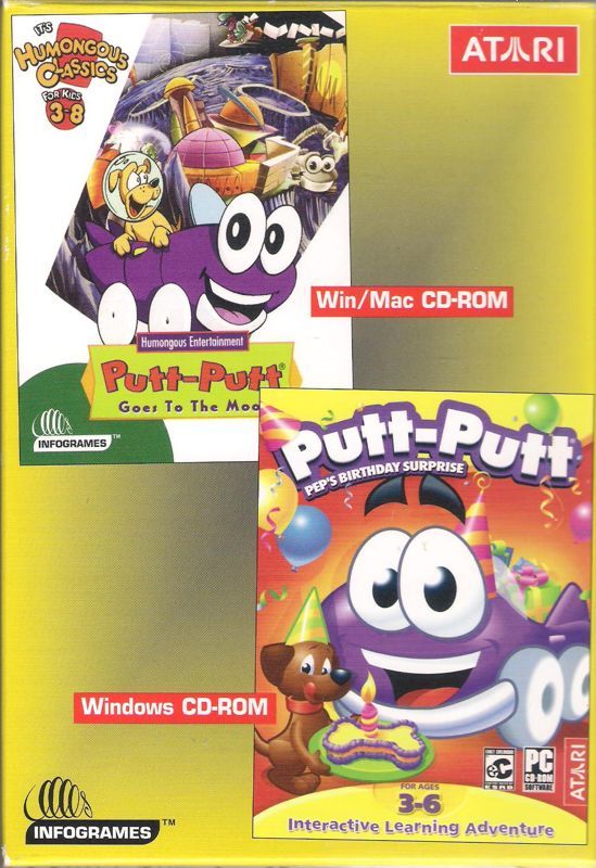 Game cover: Putt-Putt Goes to the Moon / Putt-Putt: Pep's Birthday Surprise