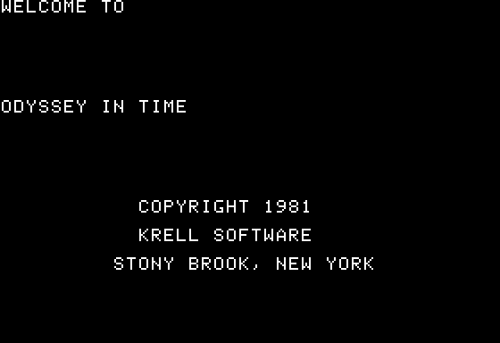 Game cover: Odyssey in Time