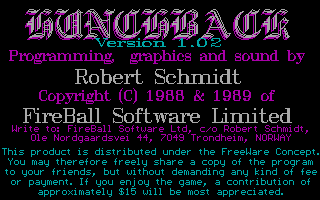 Game cover: Hunchback