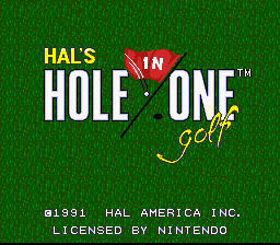Game cover: Hole in One