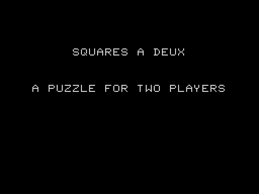 Game cover: Squares a Deux