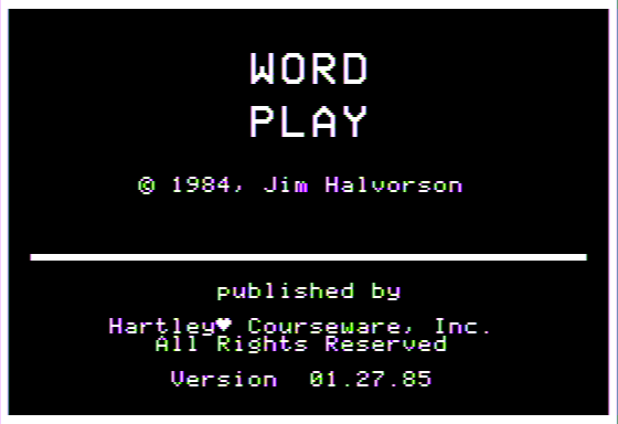 Game cover: Word Play