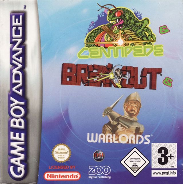 Game cover: Centipede / Breakout / Warlords