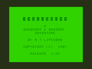 Game cover: Spellbound: A Dungeons & Dragons Adventure