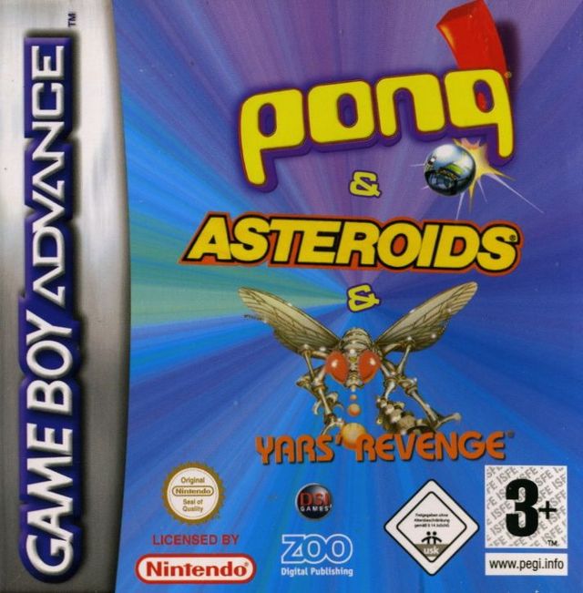Game cover: Pong / Asteroids / Yars' Revenge