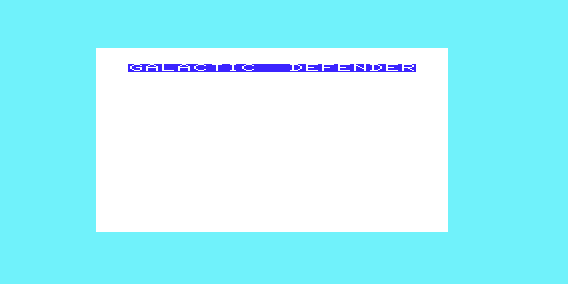 Game cover: Galactic Defender