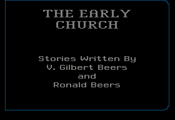 Game cover: The Early Church