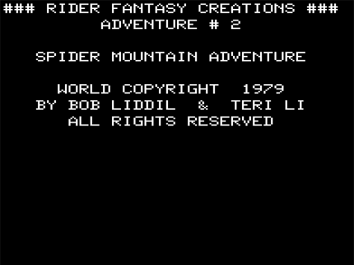 Game cover: Spider Mountain Adventure