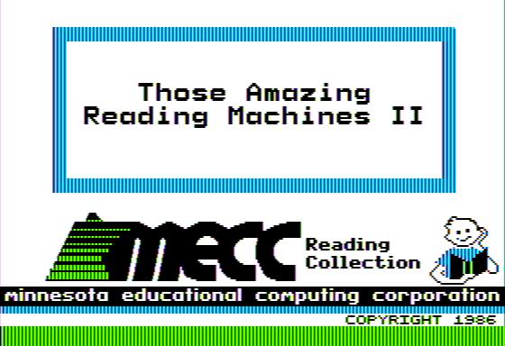 Game cover: Those Amazing Reading Machines II