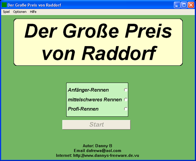 Game cover: Der Große Preis von Raddorf