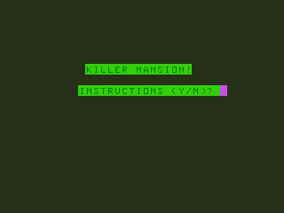 Game cover: Killer Mansion
