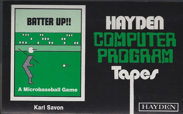 Game cover: Batter Up!! A Microbaseball Game