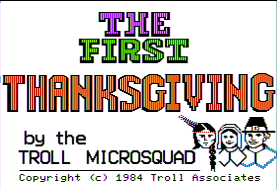Game cover: The First Thanksgiving