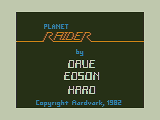 Game cover: Planet Raider