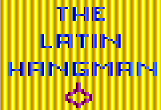 Game cover: The Latin Hangman
