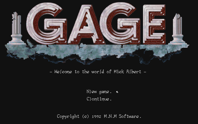 Game cover: Gage