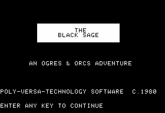 Game cover: The Black Sage: An Ogre & Orcs Adventure