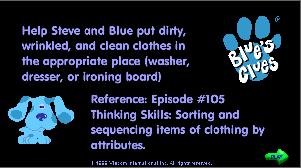 Game cover: Blue's Clues: Laundry Time