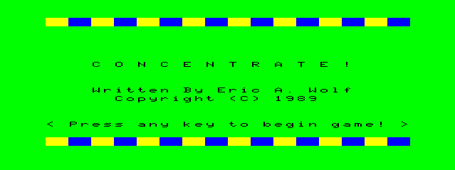 Game cover: Concentrate!
