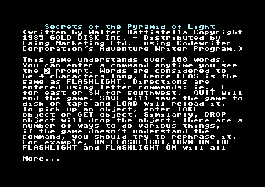 Game cover: Secrets of the Pyramid of Light