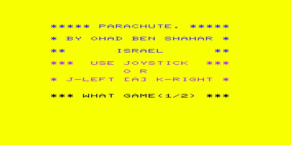 Game cover: Parachute