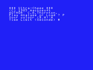 Game cover: Ultra Chess