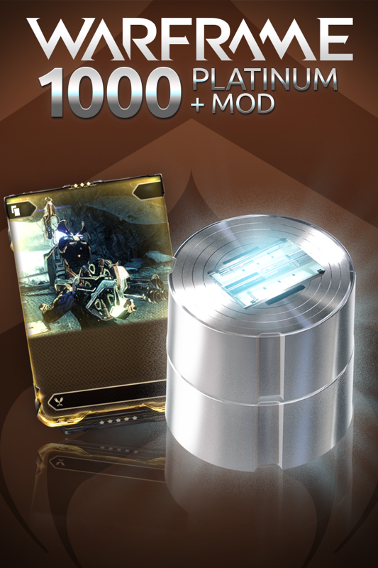 Game cover: Warframe: 1000 Platinum + Rare Mod