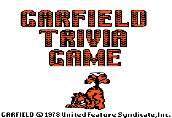 Game cover: Garfield Trivia Game