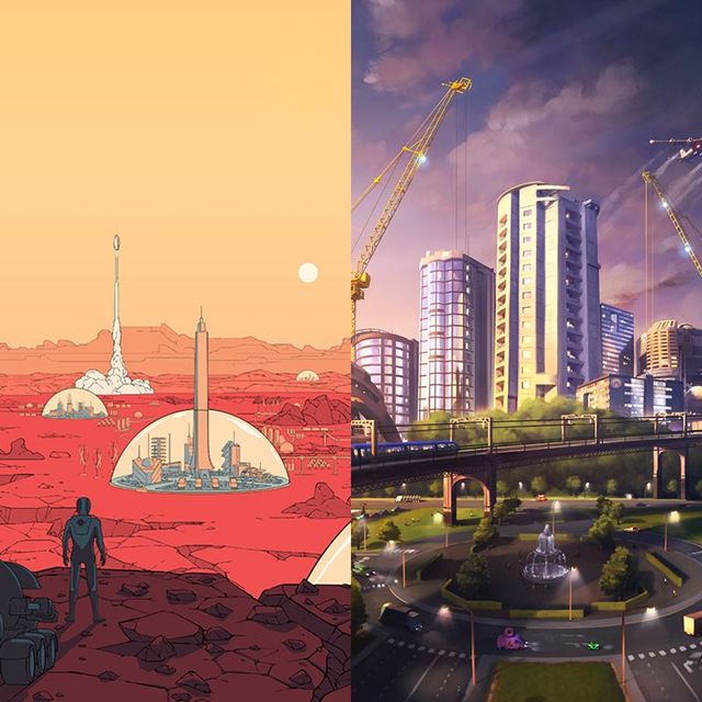 Game cover: Cities: Skylines + Surviving Mars