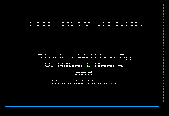 Game cover: The Boy Jesus