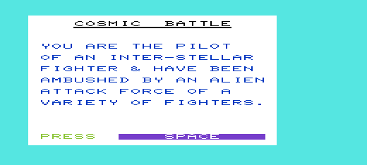 Game cover: Cosmic Battle