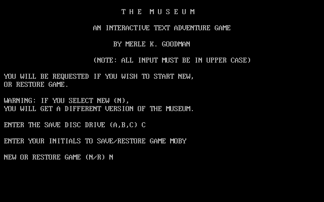Game cover: The Museum