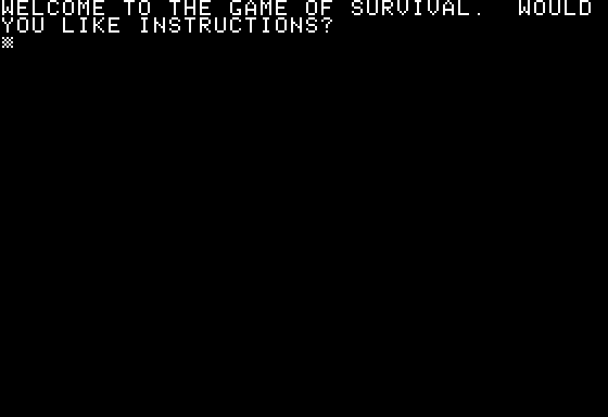 Game cover: Survival